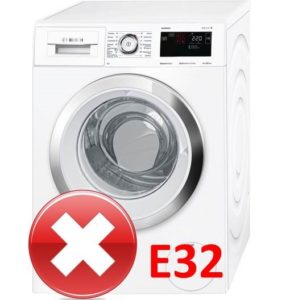 Error E32 sa isang washing machine ng Bosch