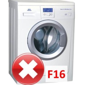 Fout F16 in de Atlant-wasmachine