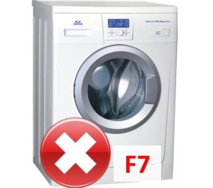 Error F7 sa washing machine ng Atlant