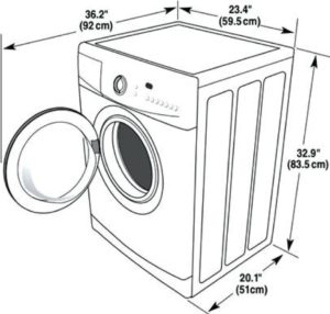 Afmetingen van de Atlant-wasmachine