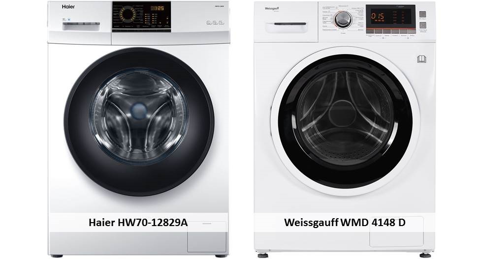 Machines Weissgauff et Haier à lavage différé