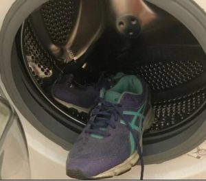 Washing Adidas sneakers in the washing machine