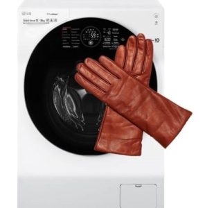 Washing gloves in a washing machine