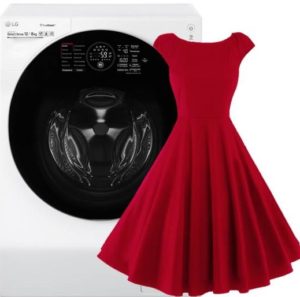 Washing a dress in a washing machine