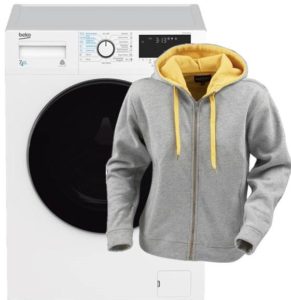 Washing a sweatshirt in the washing machine