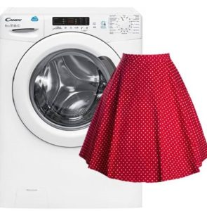 Washing a skirt in a washing machine