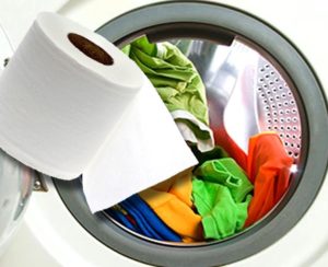 What to do if you washed things with toilet paper?