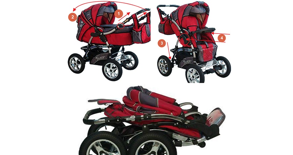 transformable stroller assembly