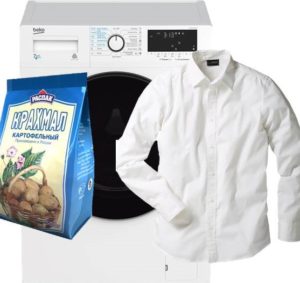 How to starch a shirt in the washing machine?