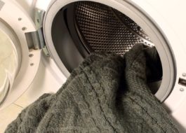 Washing an acrylic sweater in a washing machine