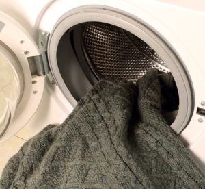 Washing an acrylic sweater in a washing machine