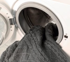 Washing a knitted cardigan in the washing machine