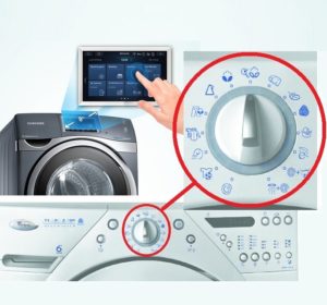 What is the difference between electronic control and mechanical control in a washing machine?