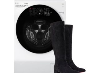 Is it possible to wash suede boots in the washing machine?