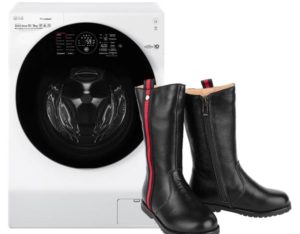 Is it possible to wash boots in a washing machine?