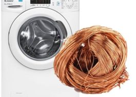 How much non-ferrous metal is in a washing machine