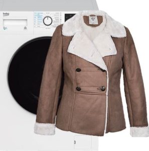 Washing faux sheepskin coats in a washing machine