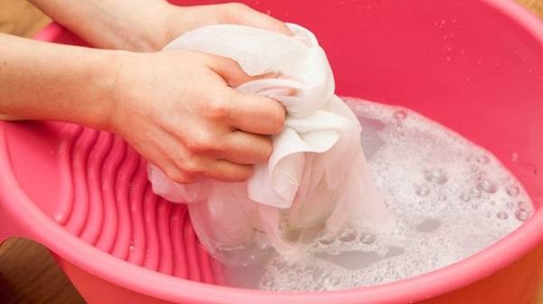 hand washing diapers 