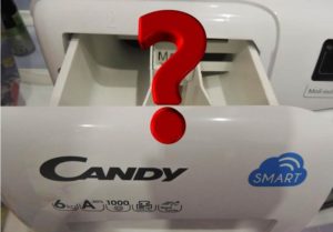 Where to pour powder in a Kandy washing machine?