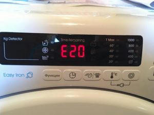 Error E20 in Kandy washing machine