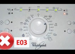 Fehler E03 in der Whirlpool-Waschmaschine