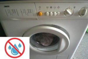 Mesin basuh Zanussi tidak mengisi air