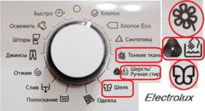 jemné režimy v Electroluxu