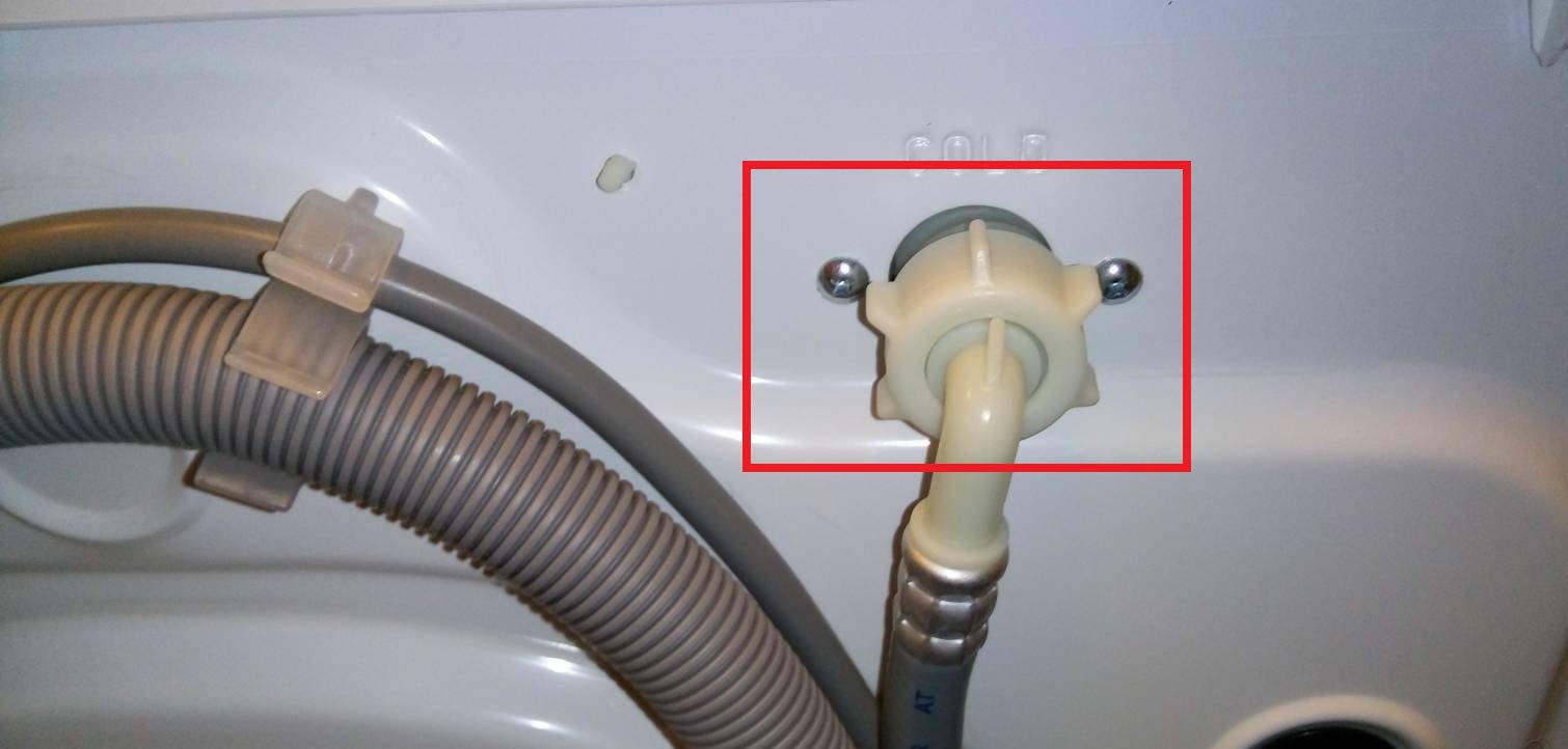 unscrew the inlet hose