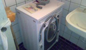 prepare a place for the washing machine 