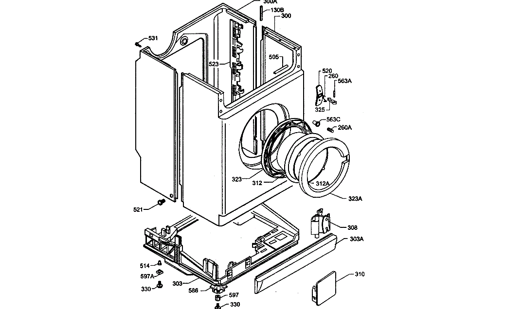 Schema masinii de spalat rufe Zanussi 