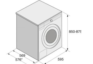 Dimensi mesin basuh Miele