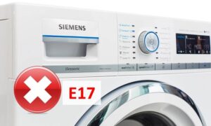 Kļūda E17 Siemens veļas mašīnā