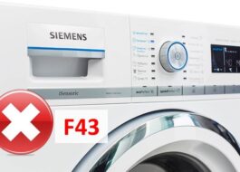 Error F43 in a Siemens washing machine