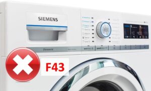 Fejl F43 i en Siemens vaskemaskine