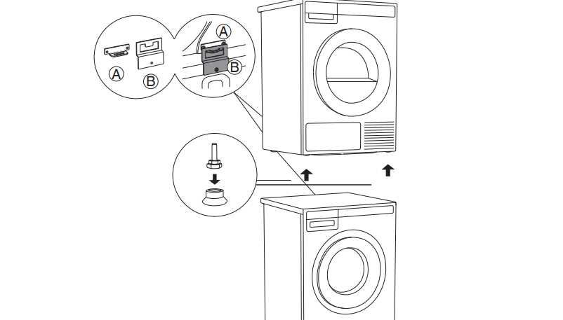 méthode de fixation d'un sèche-linge Siemens