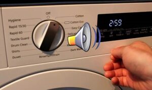 How to turn off the beep on a Siemens washing machine?