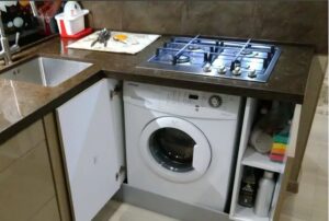 Is it possible to place a hob above a washing machine?