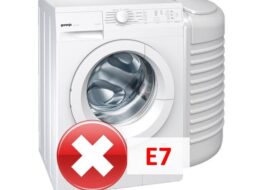 Kļūda E7 Gorenje veļas mašīnā