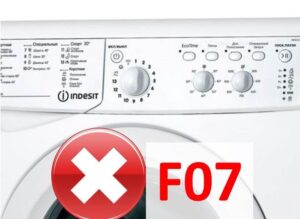 تعرض غسالة Indesit الخطأ F07