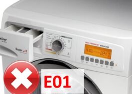 Kaiser washing machine displays error E01