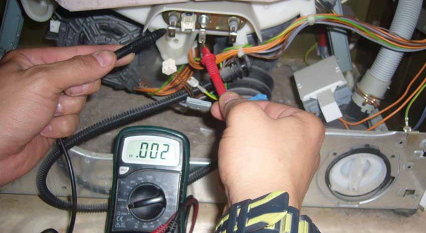 check the heating element with a multimeter