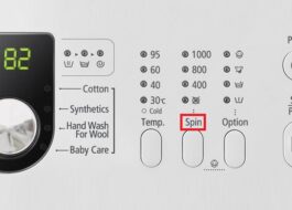 How to spell spin on a washing machine in English