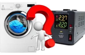 What power stabilizer is needed for a washing machine?