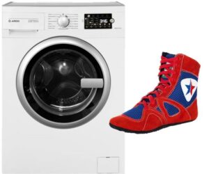 Is it possible to wash wrestling shoes in the washing machine?