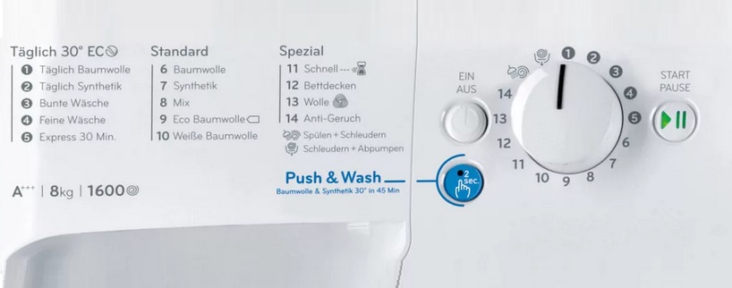 control panel in German