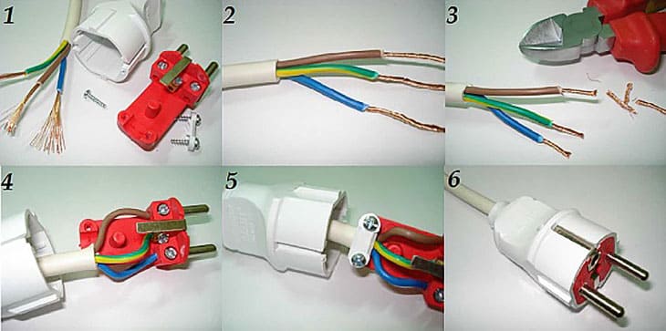 procedimiento de instalación del enchufe