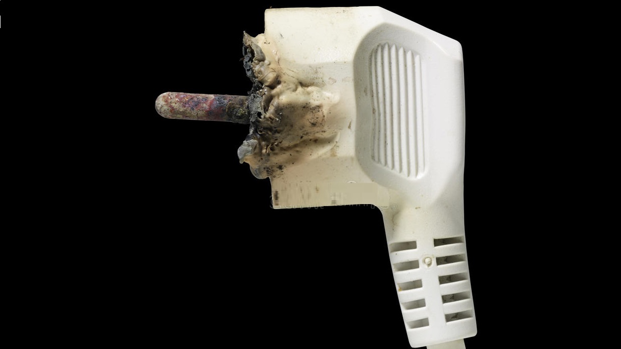 washing machine plug burnt out