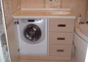 How to make a box for a washing machine in the bathroom