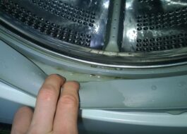 Why does water remain in the washing machine cuff?