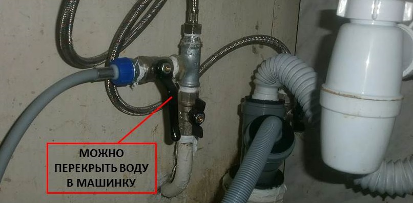 a tap is needed to shut off the water supply to the SM